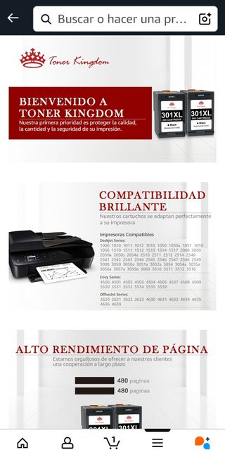 Cartuchos tinta 301XL (x2)