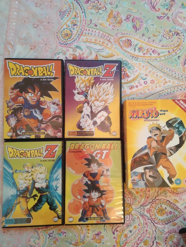 Películas en DVD de Dragon Ball y Naruto