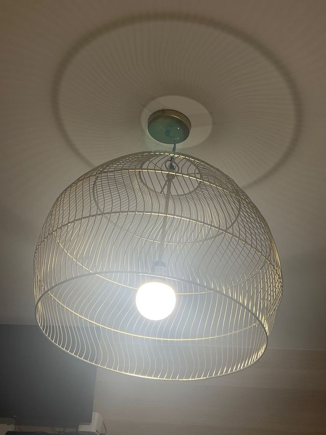 Lámpara colgante dorada metal