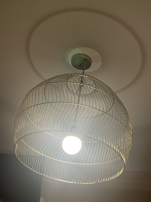 Lámpara colgante dorada metal