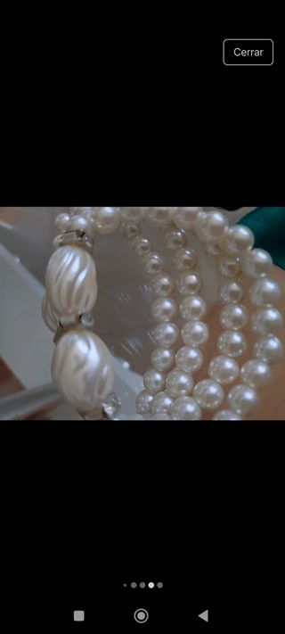 Pulsera perlas doradas 1.50