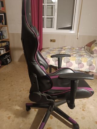 Silla Gaming Oversteel Morada y Negra Reclinable