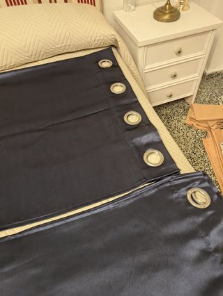 Cortinas satén azul oscuro (2)