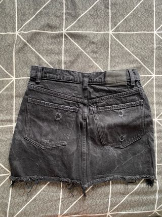 Falda Vaquera Negra Stradivarius 