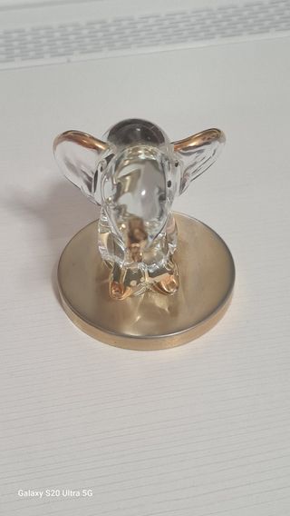 Figura Elefante cristal dorado