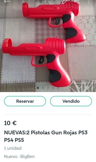 Ofertón.NUEVO PS3. Fusil EK 86+2 pistolas Gun