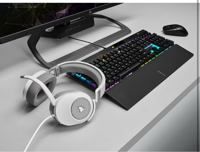 Corsair HS65 Surround - Auriculares gaming blancos