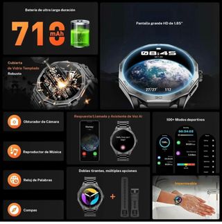 Smartwatch 1.85" 710mAh - Reloj Deportivo