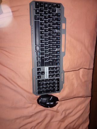 Teclado y ratón gaming con led