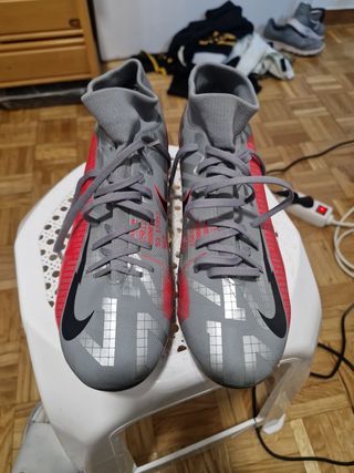 Botines Nike Jr. Mercurial Vapor 15 Gris/Rojo