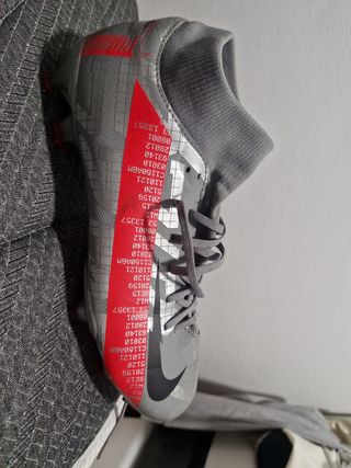 Botines Nike Jr. Mercurial Vapor 15 Gris/Rojo