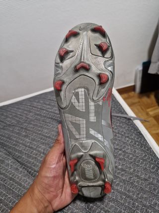 Botines Nike Jr. Mercurial Vapor 15 Gris/Rojo