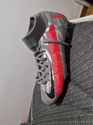 Botines Nike Jr. Mercurial Vapor 15 Gris/Rojo