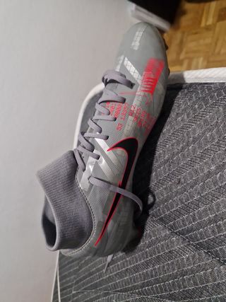 Botines Nike Jr. Mercurial Vapor 15 Gris/Rojo