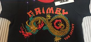 Camiseta GRIMEY dragón negra/roja