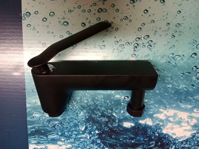 Monomando ducha negro mate