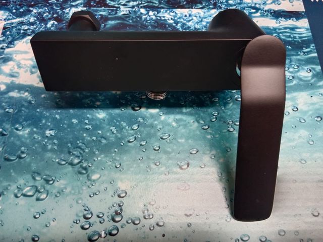 Monomando ducha negro mate