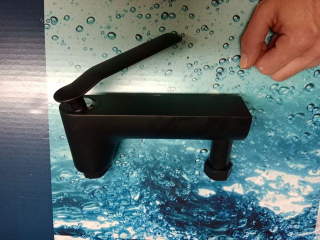 Monomando ducha negro mate