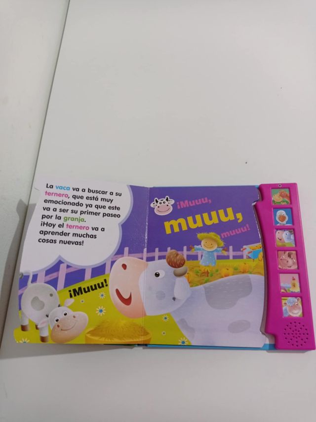 Libro cuento Mamá me llama con sonidos de animales