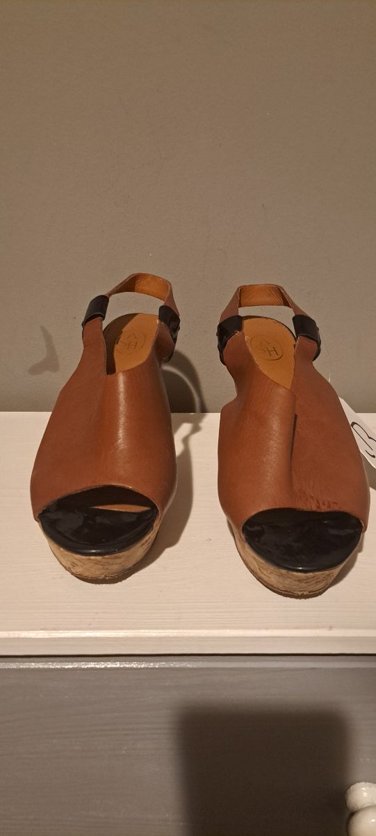 Sandalias cuña Ash marrón