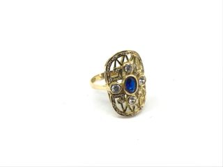 sortija oro 18k con piedra con circonita