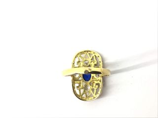 sortija oro 18k con piedra con circonita