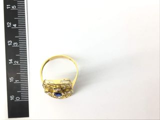 sortija oro 18k con piedra con circonita