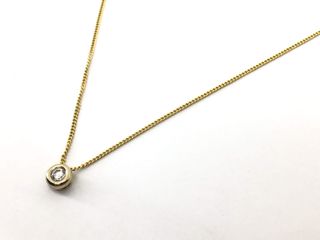 cadena oro 18k con piedra 20cm