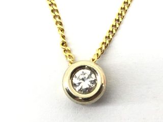 cadena oro 18k con piedra 20cm