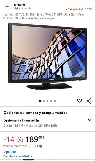 Samsung Smart TV 24" - HDR