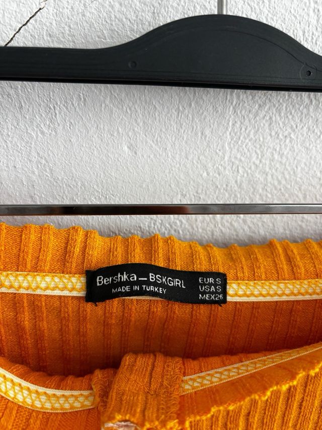 Top naranja mujer - crop top