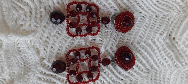 Orecchini Maria Calderara vintage rossi