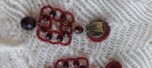 Orecchini Maria Calderara vintage rossi