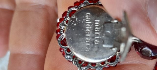 Orecchini Maria Calderara vintage rossi