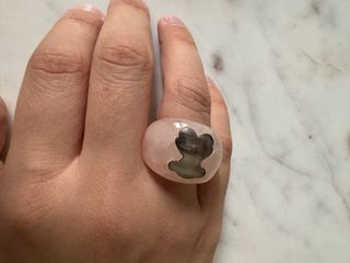 Anillo Tous Oso cuarso de rosa