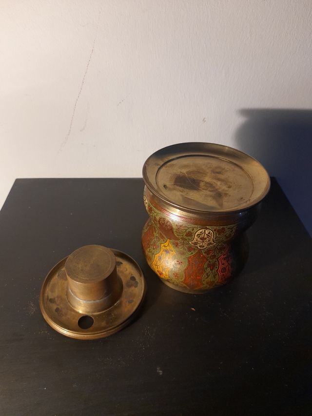 Cenicero vintage de lbronce y laton