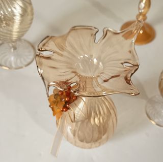 Set Vetro Soffiato Murano - Ambra solare Pz 5 