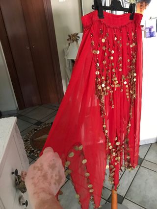 Gonna danza del ventre rossa