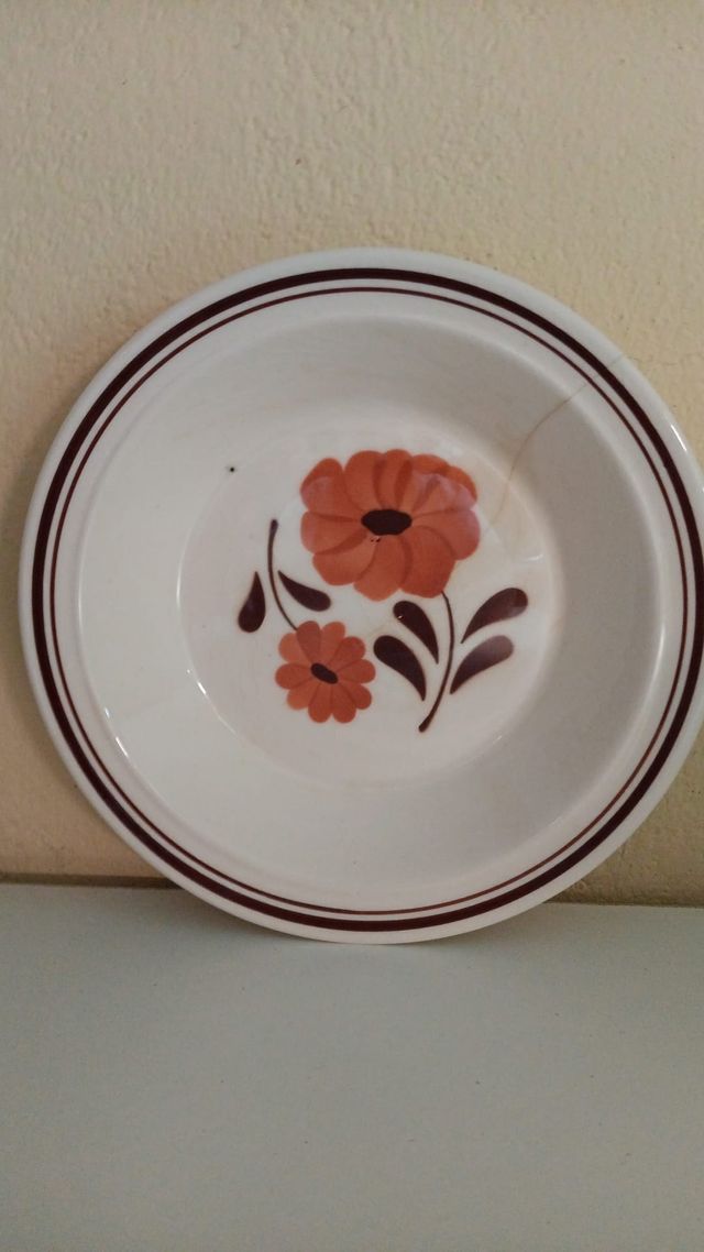 Vajilla vintage flores - 35 piezas