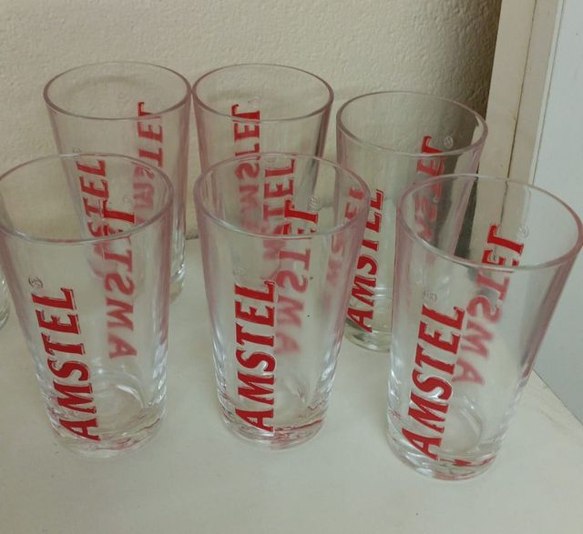 6 Vasos Cerveza Amstel