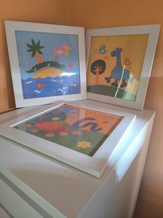 3 Cuadros infantiles animales