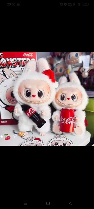 Coniglietti portachiavi Labubu Coca Cola