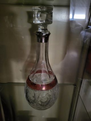 Juego copas cristal vintage multicolor