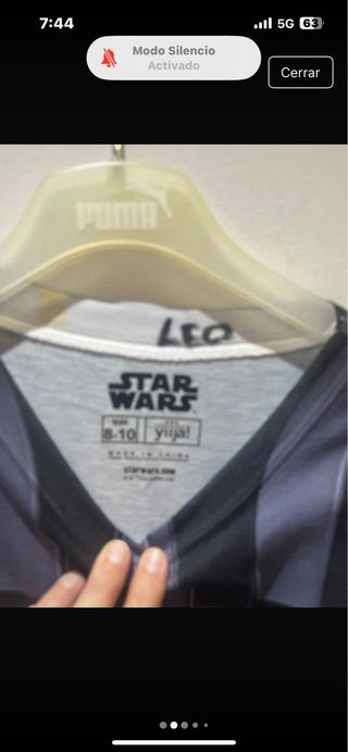 Camiseta Star Wars Darth Vader Niño M talla 9-10a