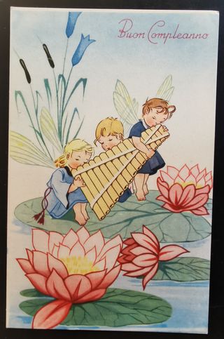 Cartoline illustrate bambini vintage