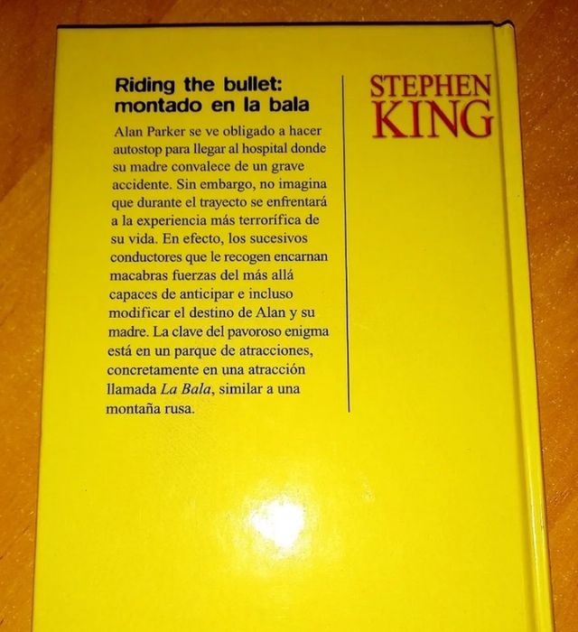 Montando en la bala edición tapa dura stephen king