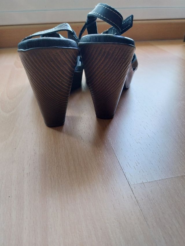 Sandalias Raquel Piel Negras 38