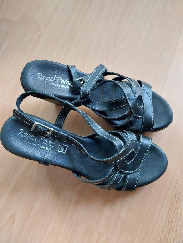 Sandalias Raquel Piel Negras 38