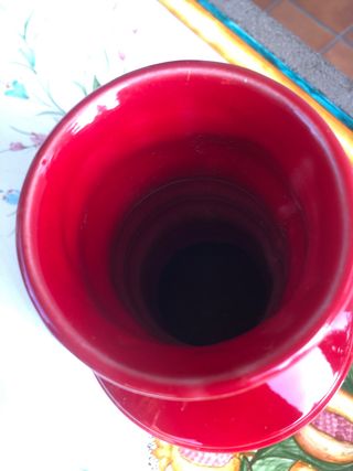 Vaso Ceramica Rosso Vintage