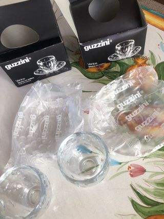 Guzzini Venice: 2 tazzine caffè vetro